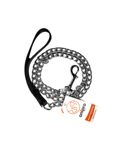 anipro повод синджир Standard quality 2.0мм/100см с дръжка черна лента