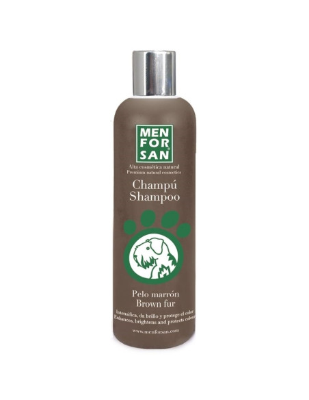 Шампоан за кучета MEN FOR SAN Brown hair shampoo – специално разработен за кафява козина, с добавен ествествен колаген, 300 м