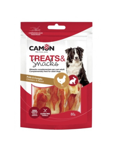 Camon Rabbit ears snack with chicken - заешки уши и пилешко месо 80 гр.