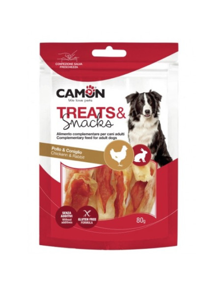 Camon Rabbit ears snack with chicken - заешки уши и пилешко месо 80 гр.