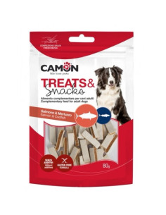 Camon Treats Snacks - Меки хапки в формата на сандвич с сьомга и треска 80 гр.