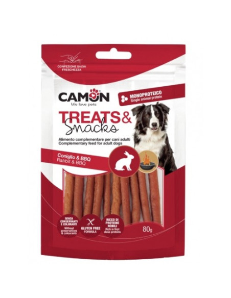 Camon Treats Snacks - пръчици от изсушено заешко месо 80гр.