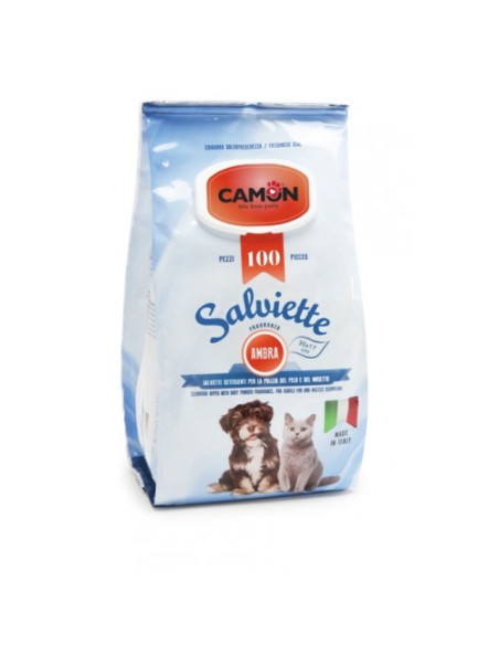 Camon Salviette - мокри кърпички за почистване с аромат на кехлибар 100 броя