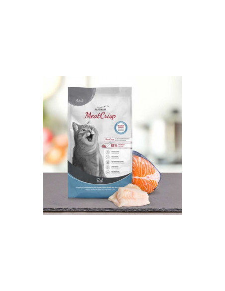 Пълноценна суха храна за кастрирани котки Platinum MeatCrisp Sterilised Fish с 82- Прясна Риба 3кг