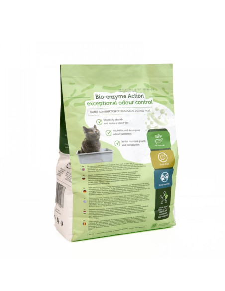 Eco Clean Box Тофу котешка тоалетна с био ензими ЗЕЛЕН ЧАЙ, 2.5кг / 6л