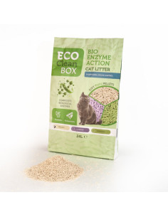Eco Clean Box Тофу котешка тоалетна с био ензими НАТУРАЛ, 10кг / 24л 2