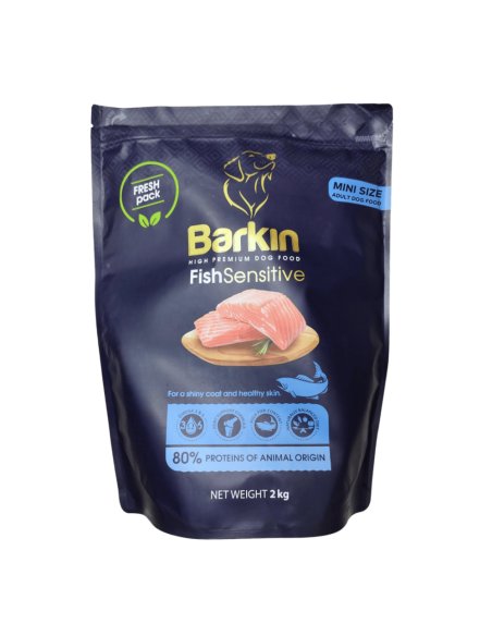 Barkin High Premium храна за кучета от мини породи с риба, 2 кг