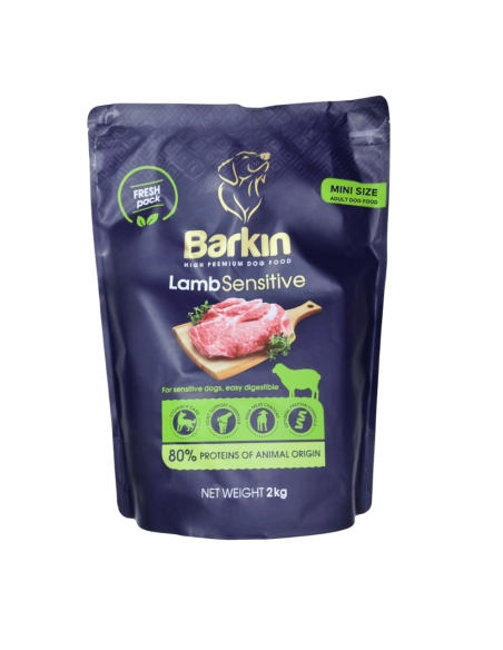 Barkin High Premium храна за кучета от мини породи с агне, 2 кг