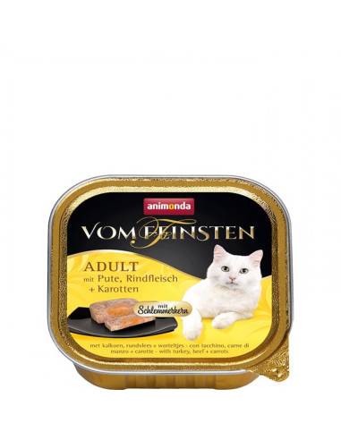 Vom Feinsten 2 в 1 от Animonda, Германия, пуйка + говеждо с моркови, (32 бр./стек)