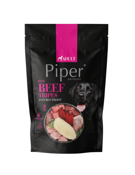 Piper Adult Dog пауч за кучета с говеждо шкембе и цвекло, 500 г