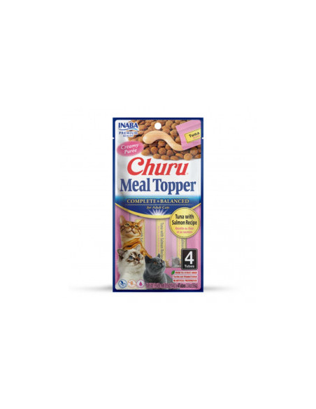 Кремообразен топер за суха храна за котки Inaba Cat Meal Topper Tuna Recipe с Риба тон 4×14гр.