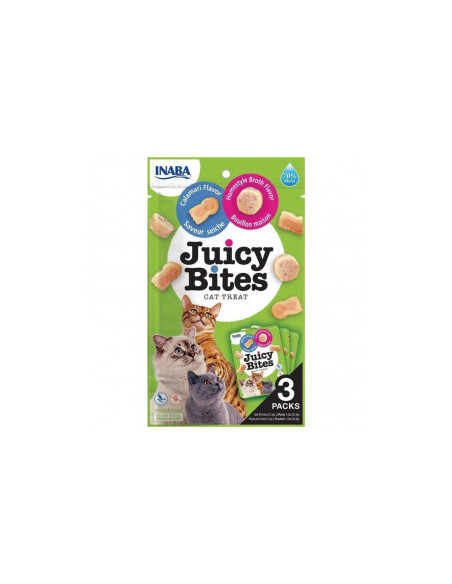 Сочни хапки за котки Inaba Cat Juicy Bites Homestyle Broth - Calmari Flavour с вкус на бульон и калмари 3×33гр.