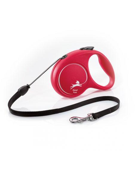 flexi FUN S 5 м въже, червен, за кучета до 12 кг