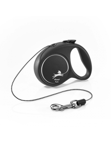 flexi FUN XS 3 м въже, черно, за кучета до 8 кг