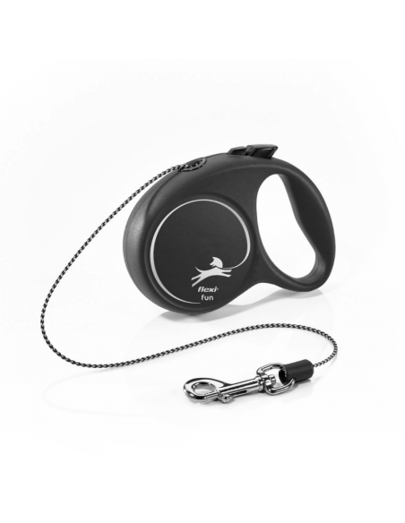 flexi FUN XS 3 м въже, черно, за кучета до 8 кг
