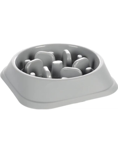 Пластмасова купа Flamingo GREY – за лакоми кучета, насърчава бавното хранене 500мл.