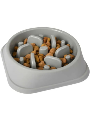 Пластмасова купа Flamingo GREY – за лакоми кучета, насърчава бавното хранене 500мл.