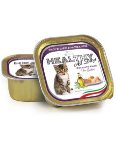 Пастет за малки котенца HEALTHY MEAT All days Kitten Еggs с прясно бяло месо и яйца 0.100 кг.