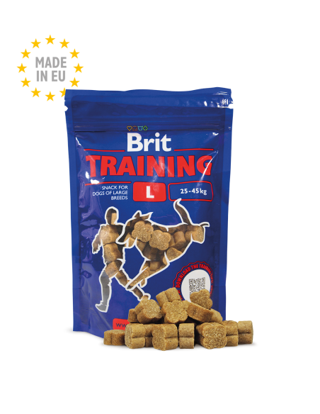 Полумеки лакомства за кучета от големи породи Brit Training Snack L подходящи за тренировки 200гр.