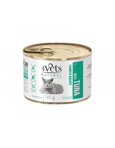 4Vets Natural Sterilized храна за кастрирани котки, 185 гр