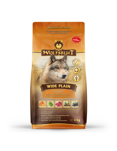 Wolfsblut Wide Plain Adult суха храна за кучета с конско и сладки картофи, 2 кг