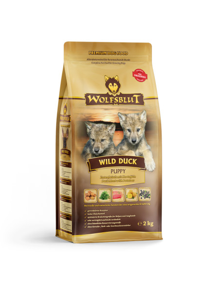 Wolfsblut Wild Duck Puppy суха храна за малки кученца с дива патица и картофи, 2 кг
