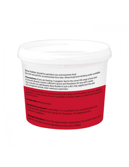 Beaphar Bone Builder – хранителна добавка за кучета и котки, с калций и фосфор, 500 г