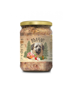 Вълчан – храна за кучета с пуйка, свинско и зеленчуци - 8 броя x 500 гр.