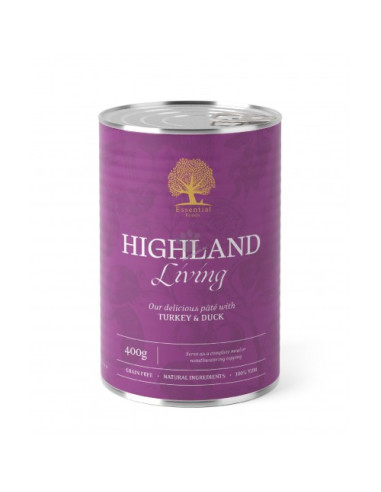 Essential Highland Living Pate - пастет за кучета с пуешко и патешко 400 гр.