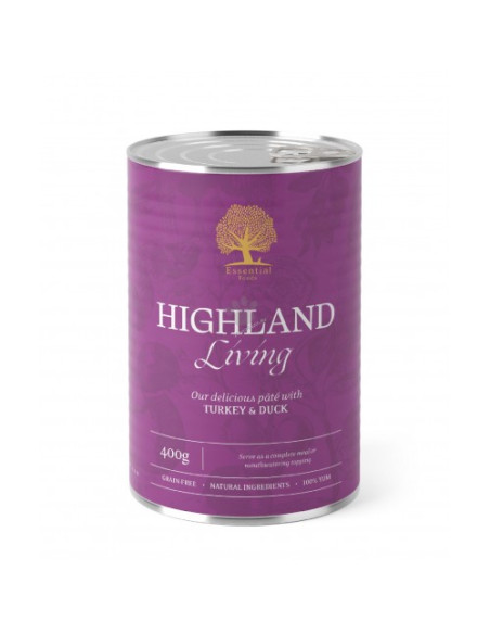 Essential Highland Living Pate - пастет за кучета с пуешко и патешко 400 гр.
