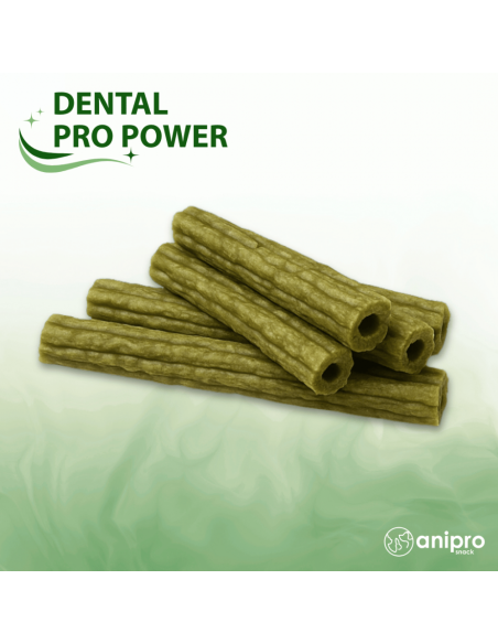 anipro Dental Pro Power пурички със спирулина, 84 г, зелен чай