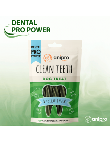 anipro Dental Pro Power фузили със спирулина, 84 г, зелен чай