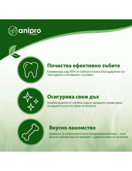 anipro Dental Pro Power фузили със спирулина, 84 г, зелен чай