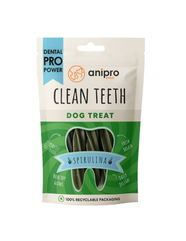 anipro Dental Pro Power фузили със спирулина, 84 г, зелен чай