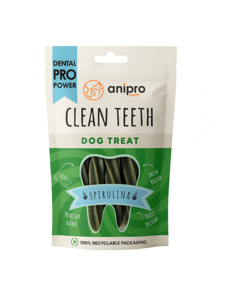 anipro Dental Pro Power фузили със спирулина, 84 г, зелен чай
