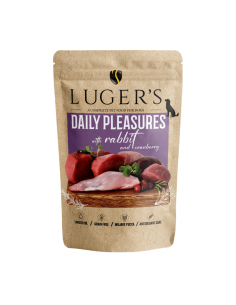 Lugers Dog Adult 500 г пауч - със заешко и червени боровинки / 10 бр. СТЕК