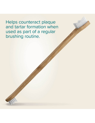 Beaphar бамбукова четка за зъби с две глави, за кучета и котки