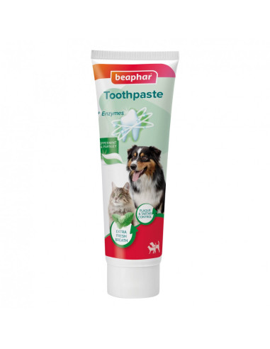 Beaphar паста за зъби за кучета и котки с вкус на черен дроб, мента и магданоз, 100 г
