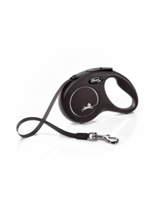 flexi New Classic XS - 3м лента, до 12кг - цвят черен
