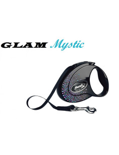 flexi GLAM Mystic S - 3м лента, до 12кг - цвят черен