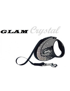 flexi GLAM Crystal S - 3м лента, до 12кг - цвят черен