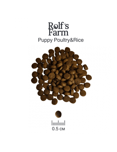 Rolf’s Farm Puppy Poultry-Rice – храна за кученца до 12 месеца с птиче и ориз 12 кг