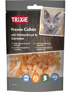 Премио кубчета с пилешки гърди и скариди 50 гр.