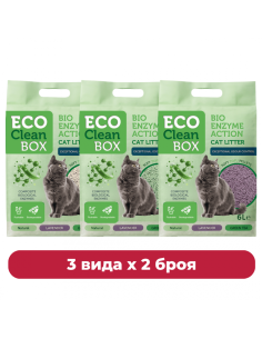 Eco Clean Box Тофу 6 л - 3 вида по 2 броя