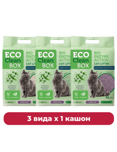 Eco Clean Box Тофу 6 л - 3 вида по 1 КАШОН