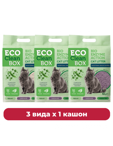 Eco Clean Box Тофу 6 л - 3 вида по 1 КАШОН
