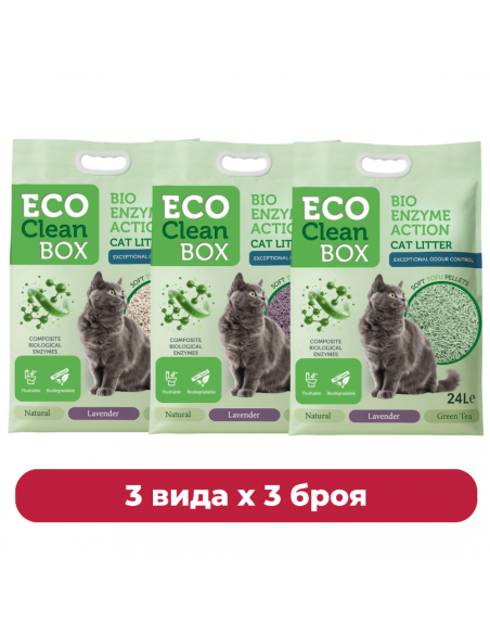 Eco Clean Box Тофу 24 л - 3 вида по 3 броя