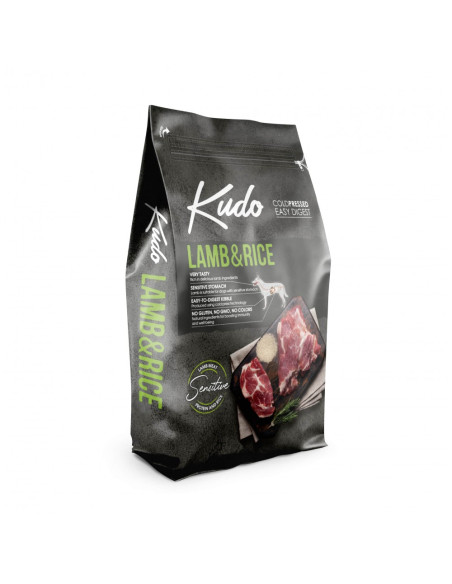 Kudo Low Grain Lamb / Rice Mini Adult 3 Kg - за мини породи над 1 год (зелен)