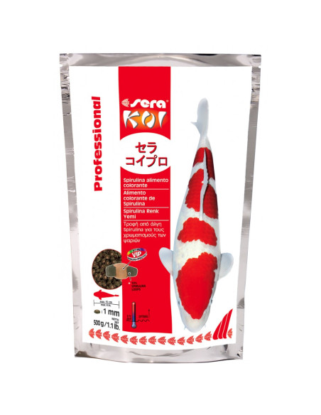 sera Koi Professional Spirulina Color Food, 2 200 г - за контраст и оцветяване