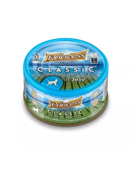 PRINCESS PREMIUM CLASSIC Пилешко и агнешко с ориз, сладка царевица и зелен грах
